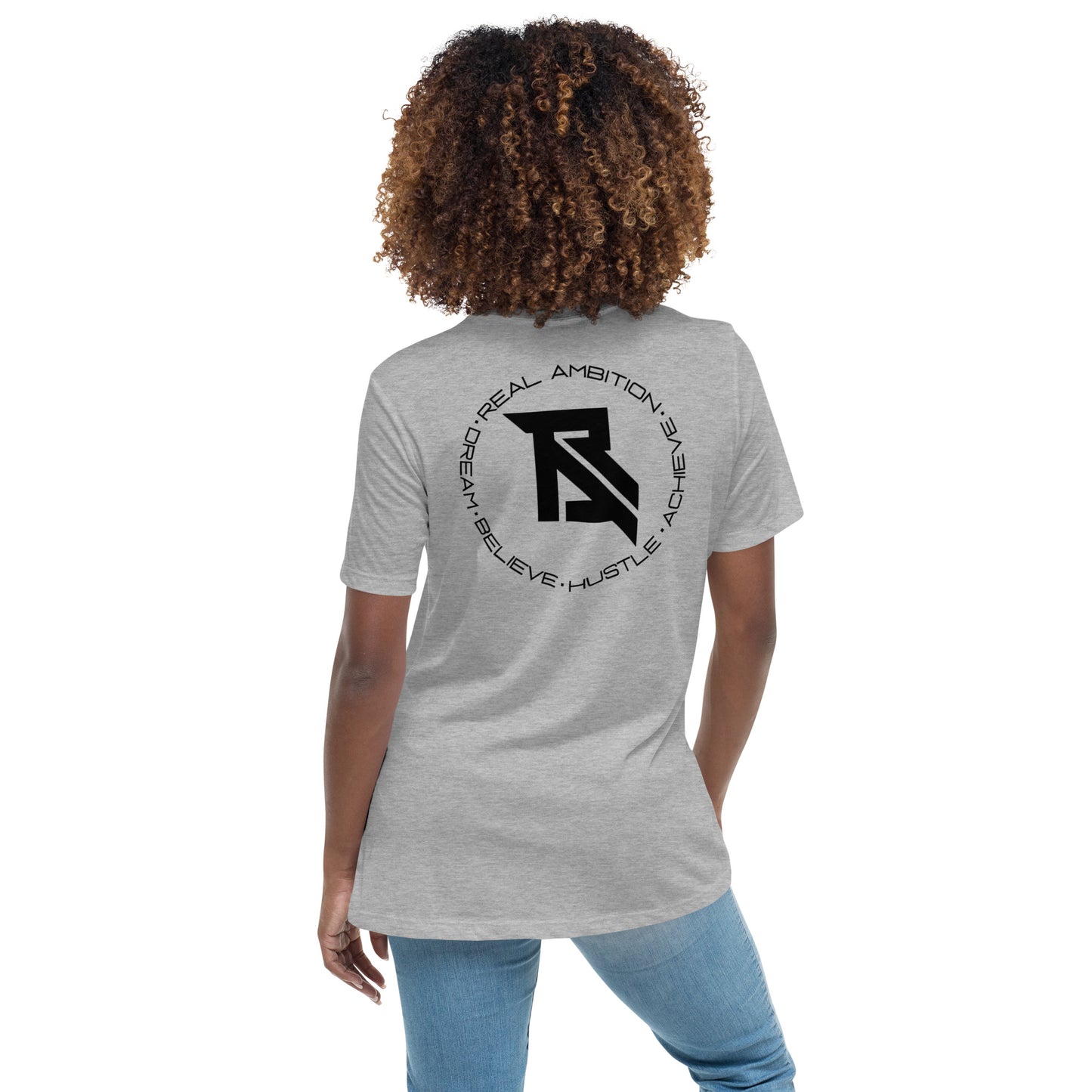 Real Ambition black logo Women's Relaxed T-Shirt