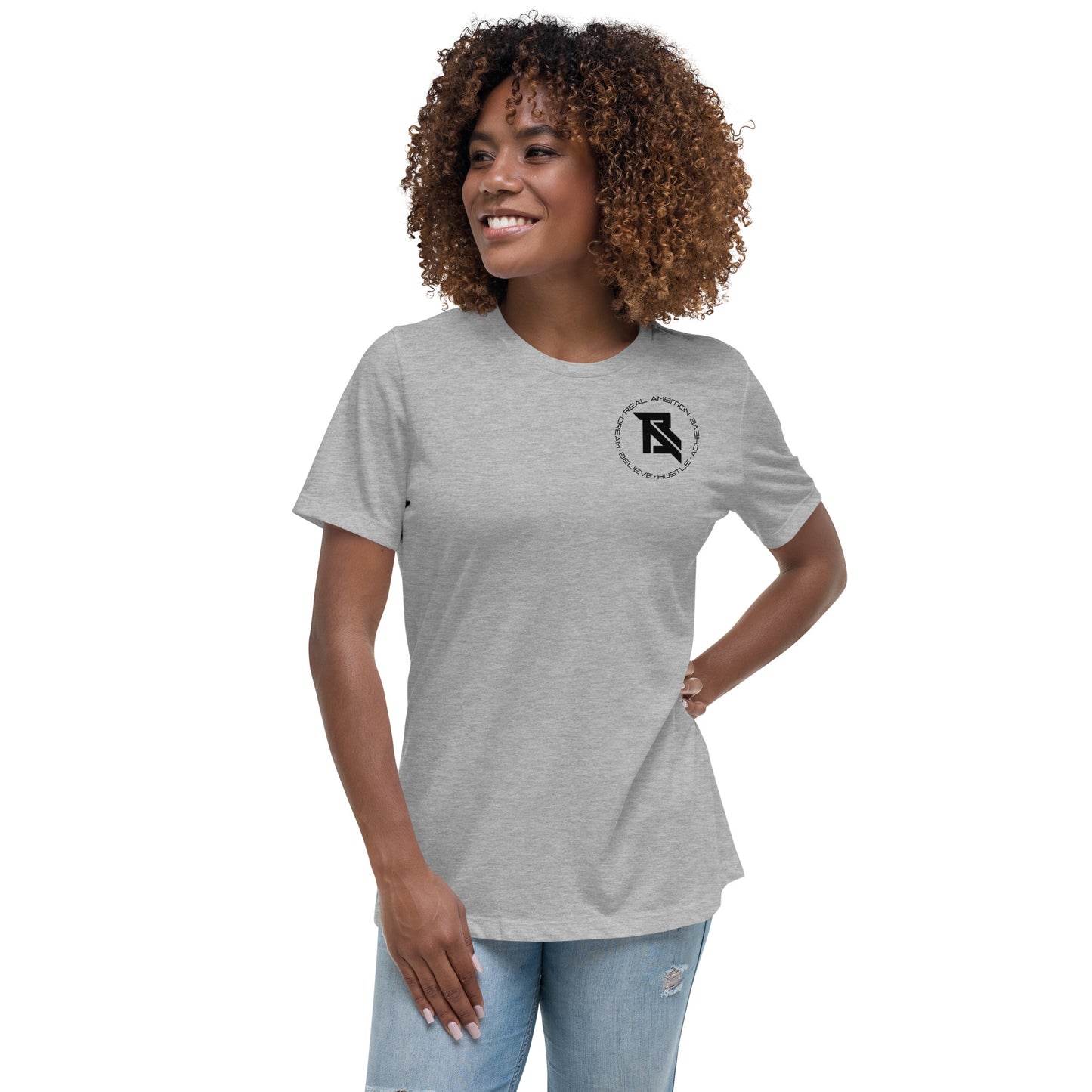 Real Ambition black logo Women's Relaxed T-Shirt