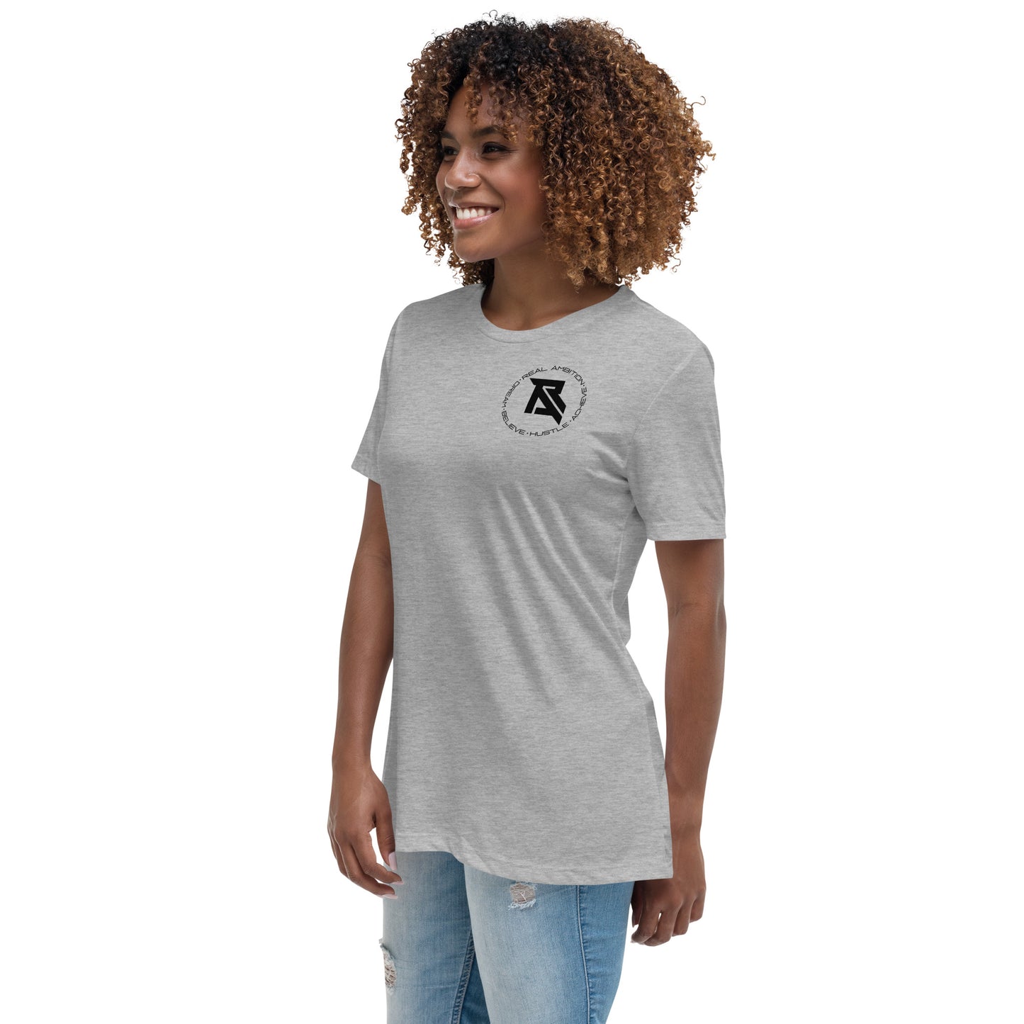 Real Ambition black logo Women's Relaxed T-Shirt