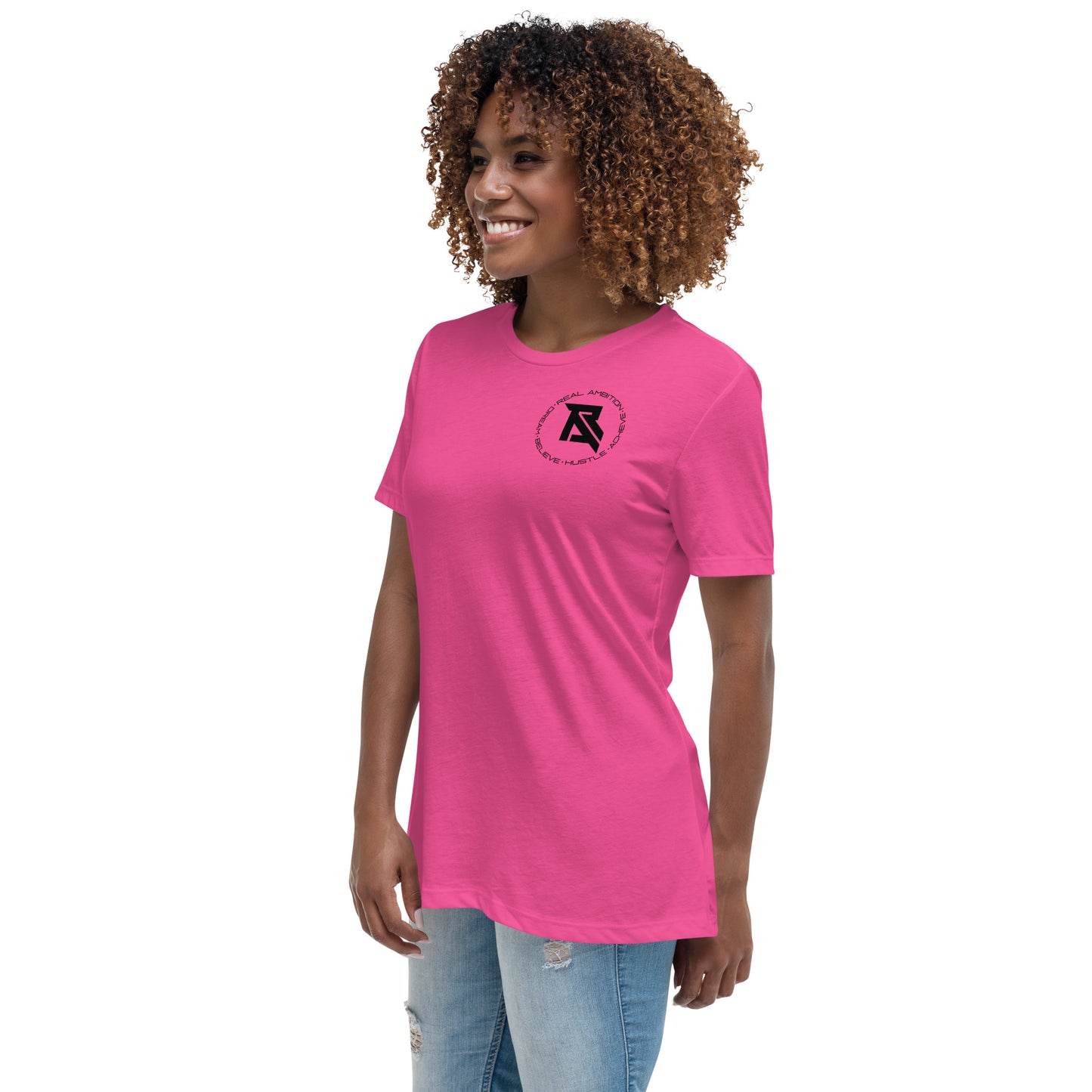 Real Ambition black logo Women's Relaxed T-Shirt