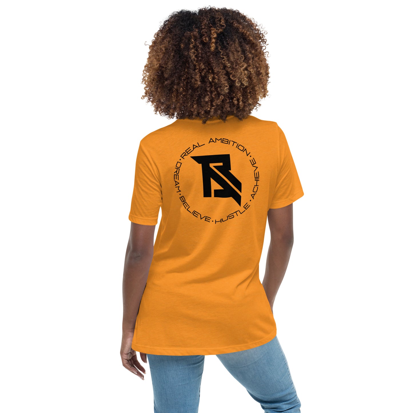 Real Ambition black logo Women's Relaxed T-Shirt